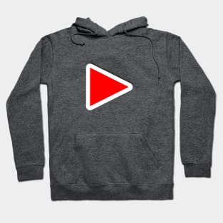 play button icon. Video Button. Vector illustration. Hoodie